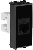 Розетка компьютерная модульная DKC Avanti 1-м. 1 мод. RJ45 5е черный квадрат картинка